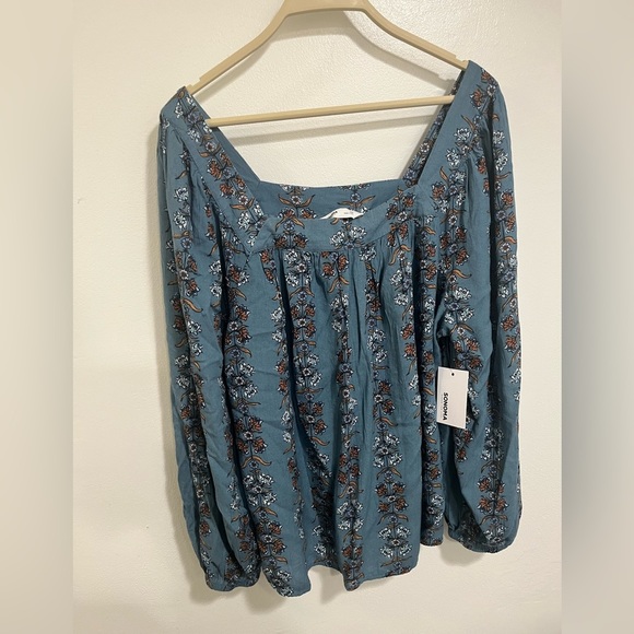 Floral Peasant Top- Size 0X - Picture 2 of 9